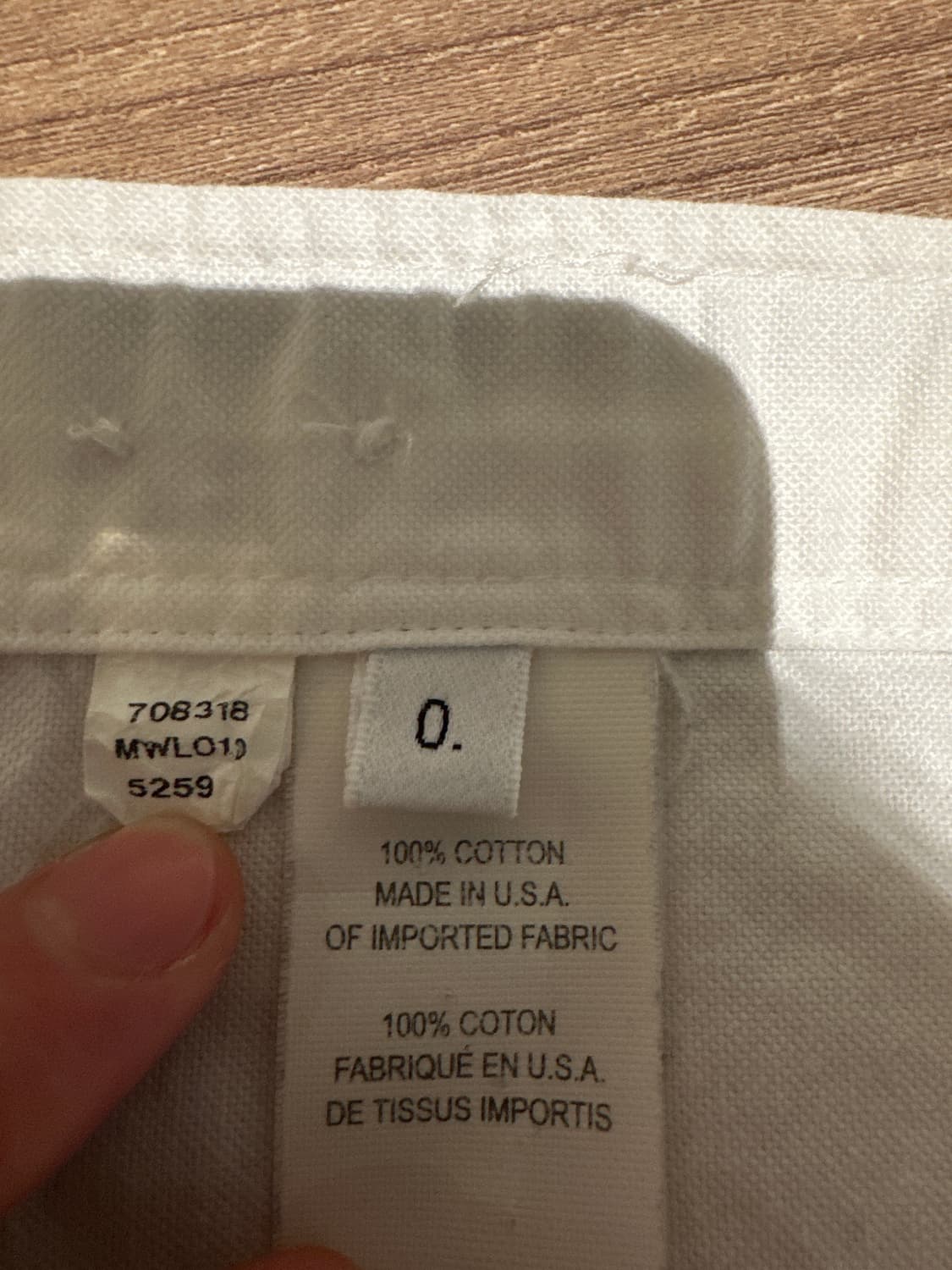 톰브라운 셔츠 사이즈 0 상품이미지3