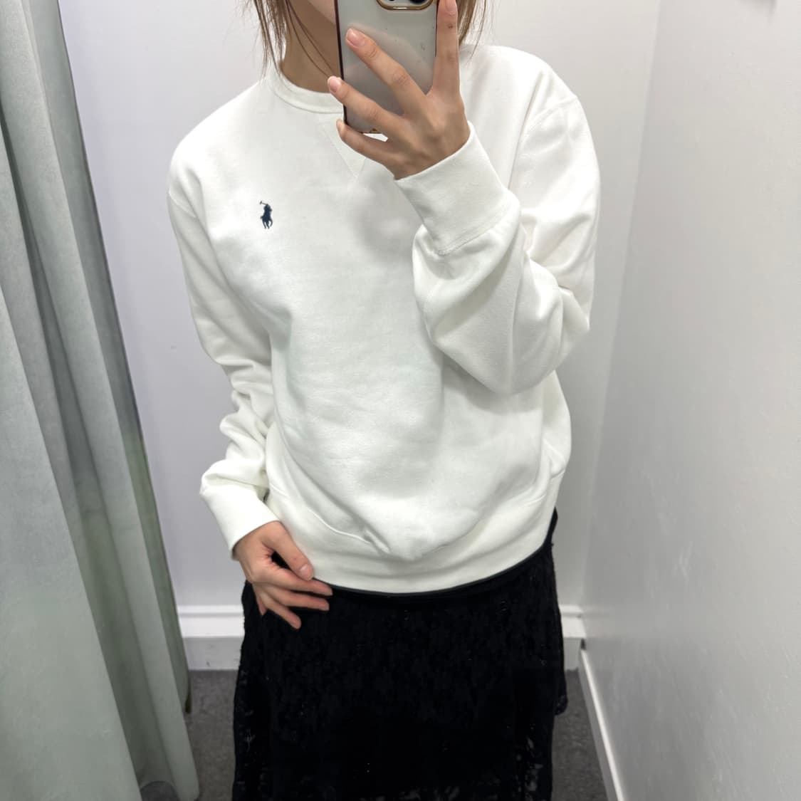 폴로 화이트 맨투맨 상품이미지2