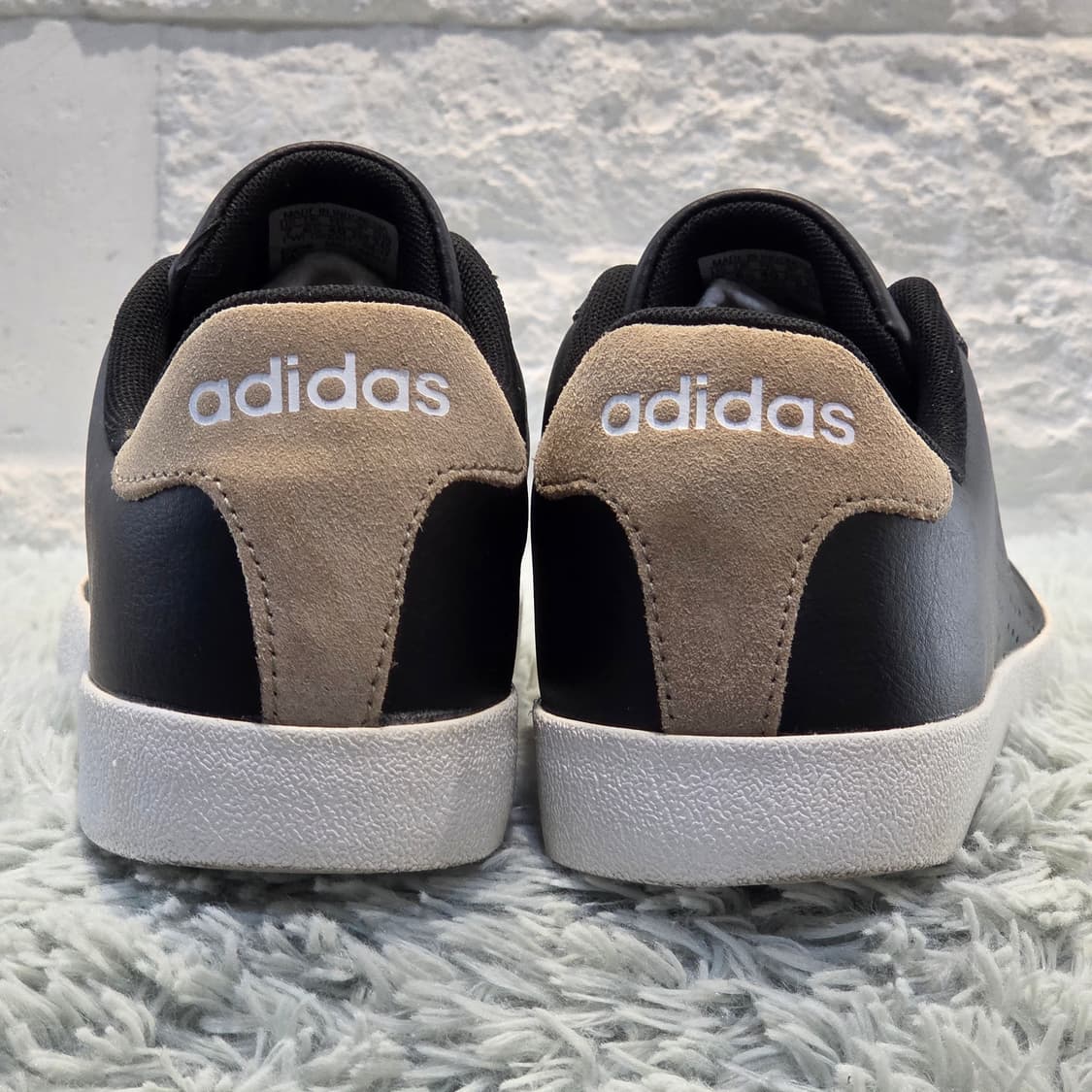 2q-3:아디다스 코트베이스 블랙 베이지 (250mm)-상태굿 상품이미지3