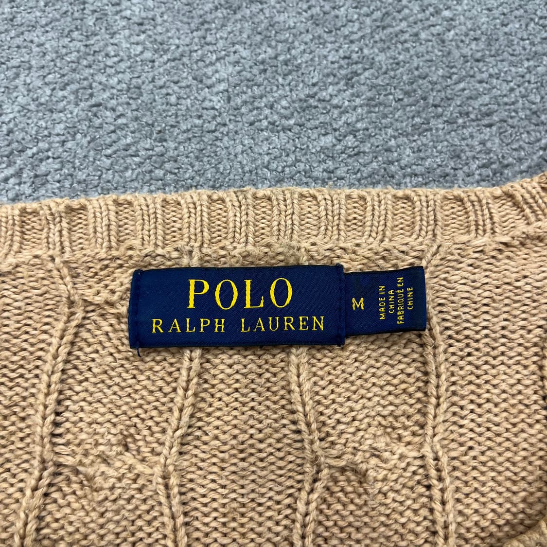 M 폴로 랄프로렌 케이블 베이지 니트 상품이미지5