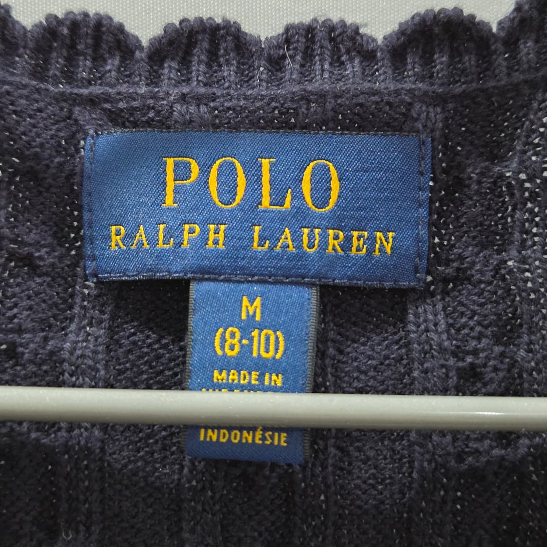 폴로랄프로렌 여아 케이블 니트 가디건 네이비 M/8/10  상품이미지3