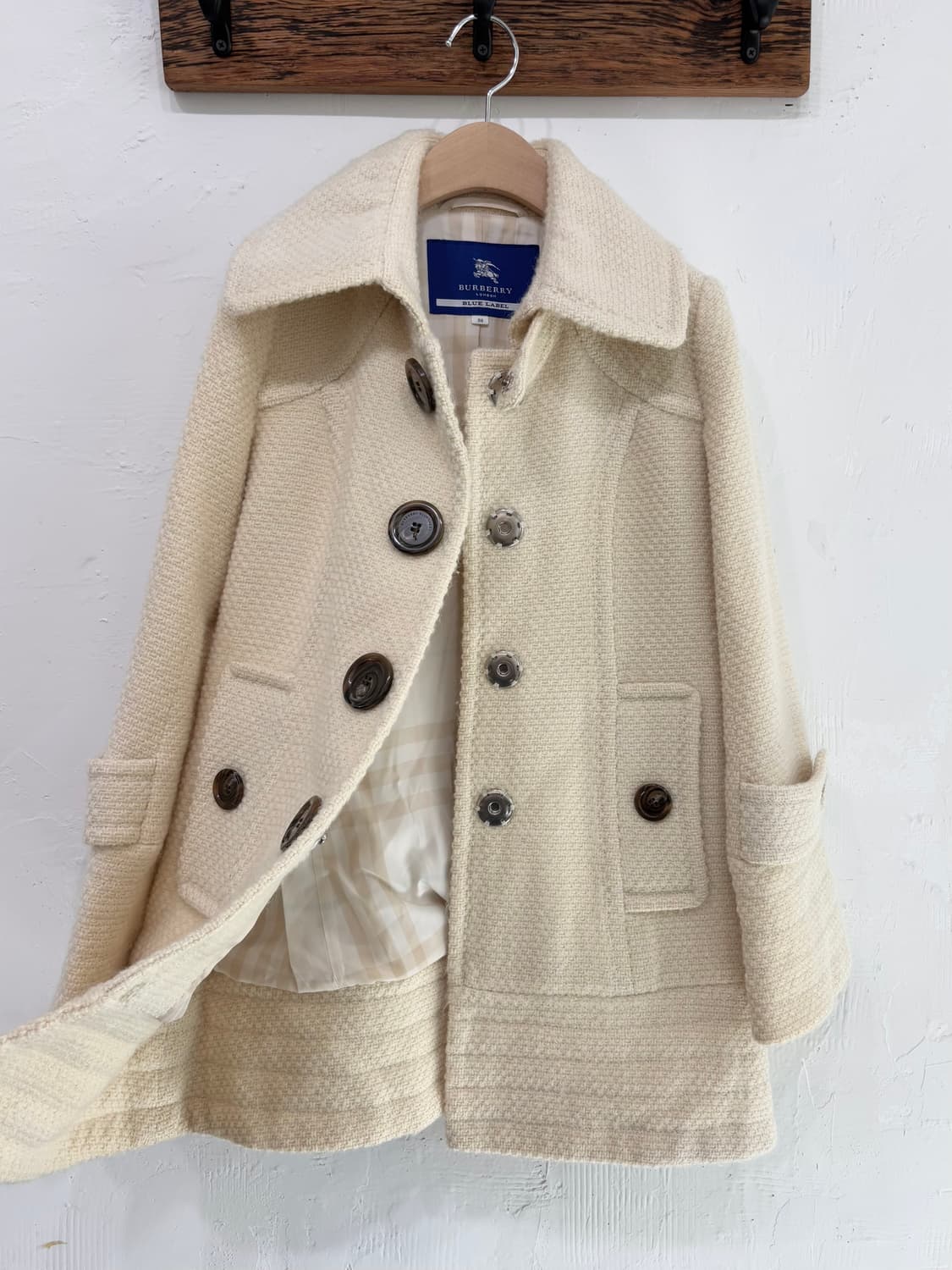 Burberry 버버리 블루라벨 아이보리 컬러 코트   상품이미지6