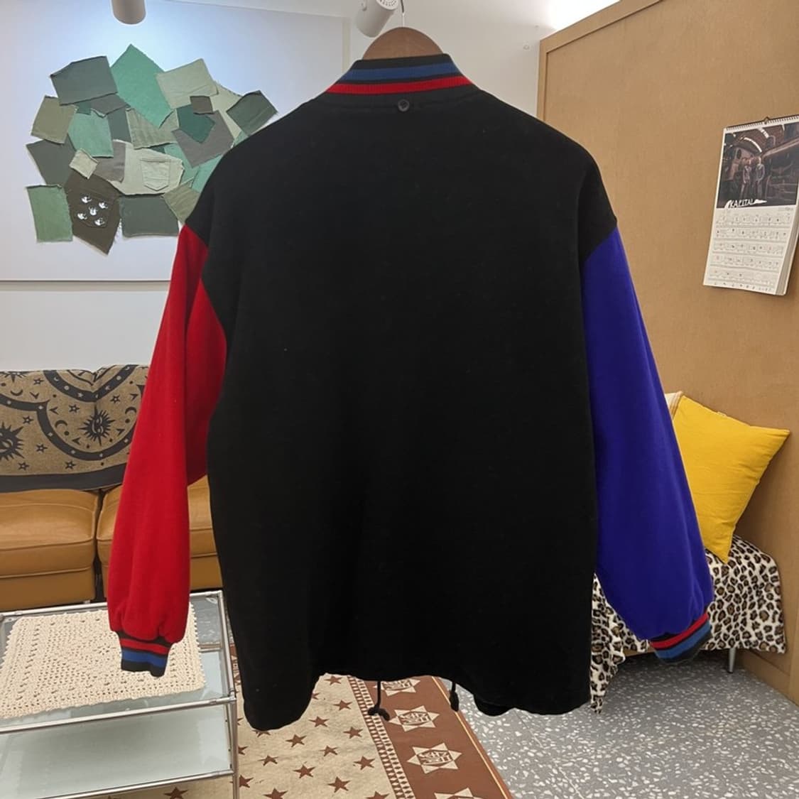 리복 90's 벡터 로고 트라이컬러 바시티 자켓 110 C10020 상품이미지4