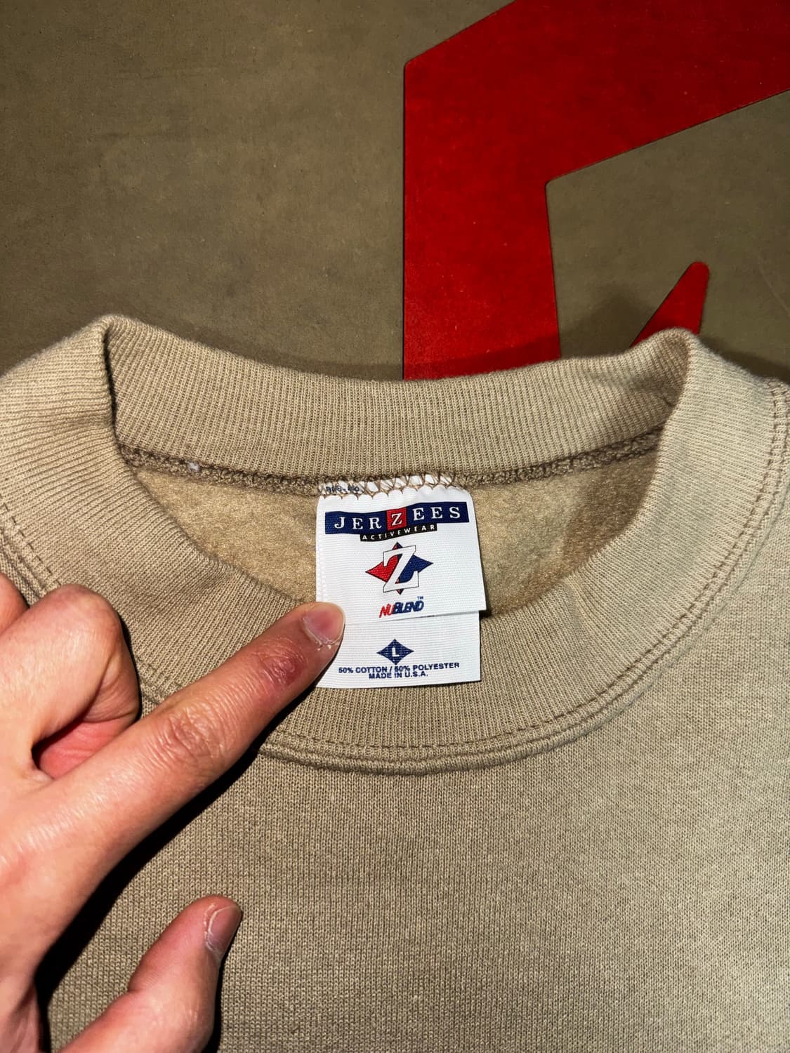 90‘s Church Cross Embroidery Sweatshirt 상품이미지8