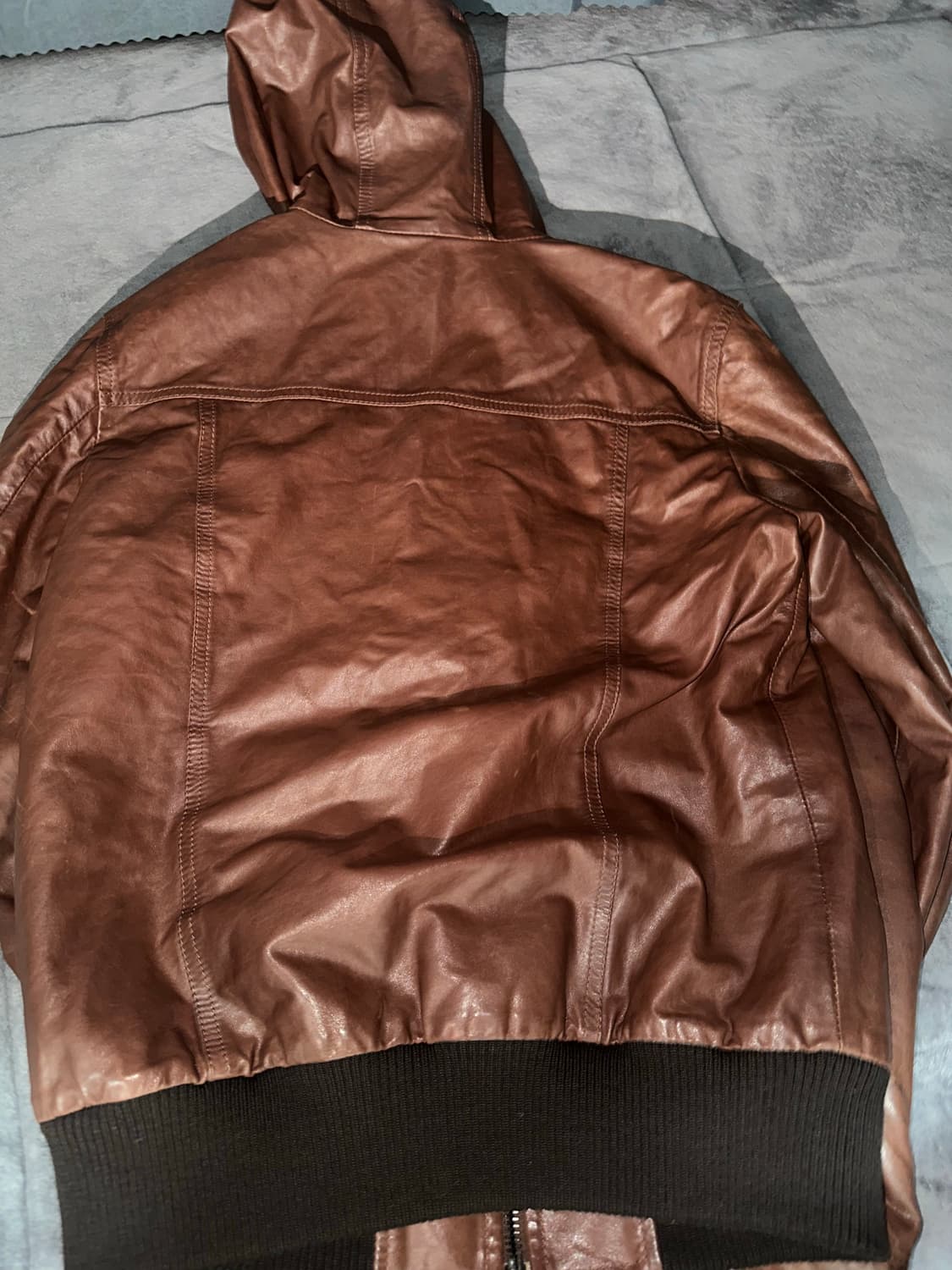 돌체앤가바나 후드 카프스킨 레더자켓 상품이미지2