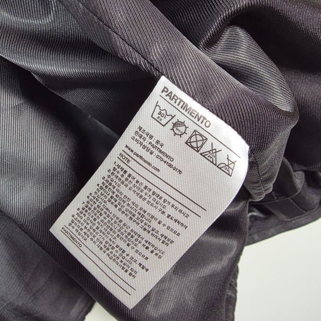 파르티멘토 스탠드카라 비건 레더 자켓 블랙 L 상품이미지7