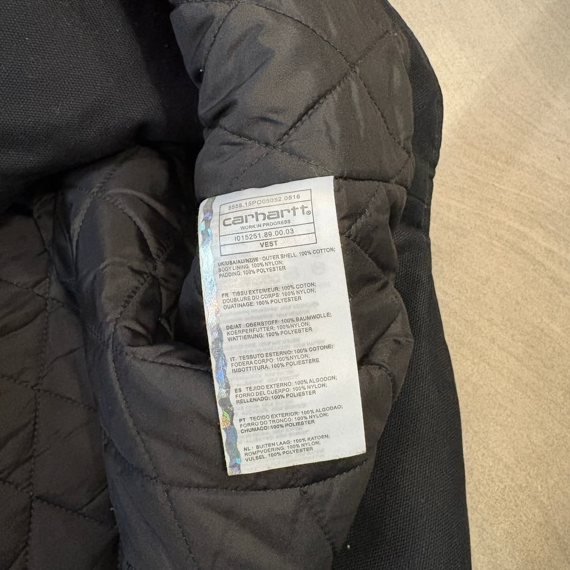 칼하트 정품 덕 캔버스 블랙 조끼 상품이미지8