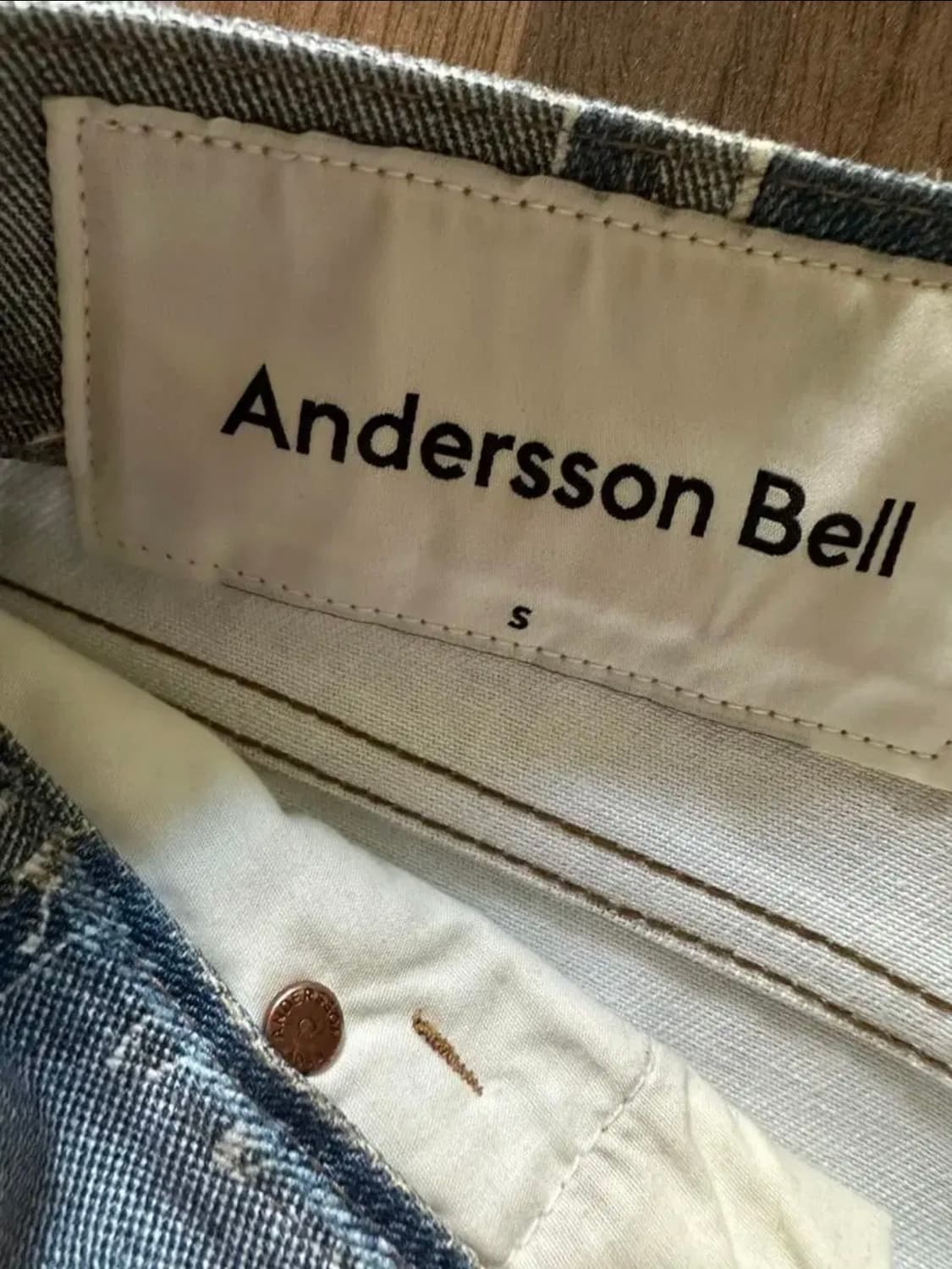 앤더슨벨 로드 패치워크 프린팅 데님 s 상품이미지5