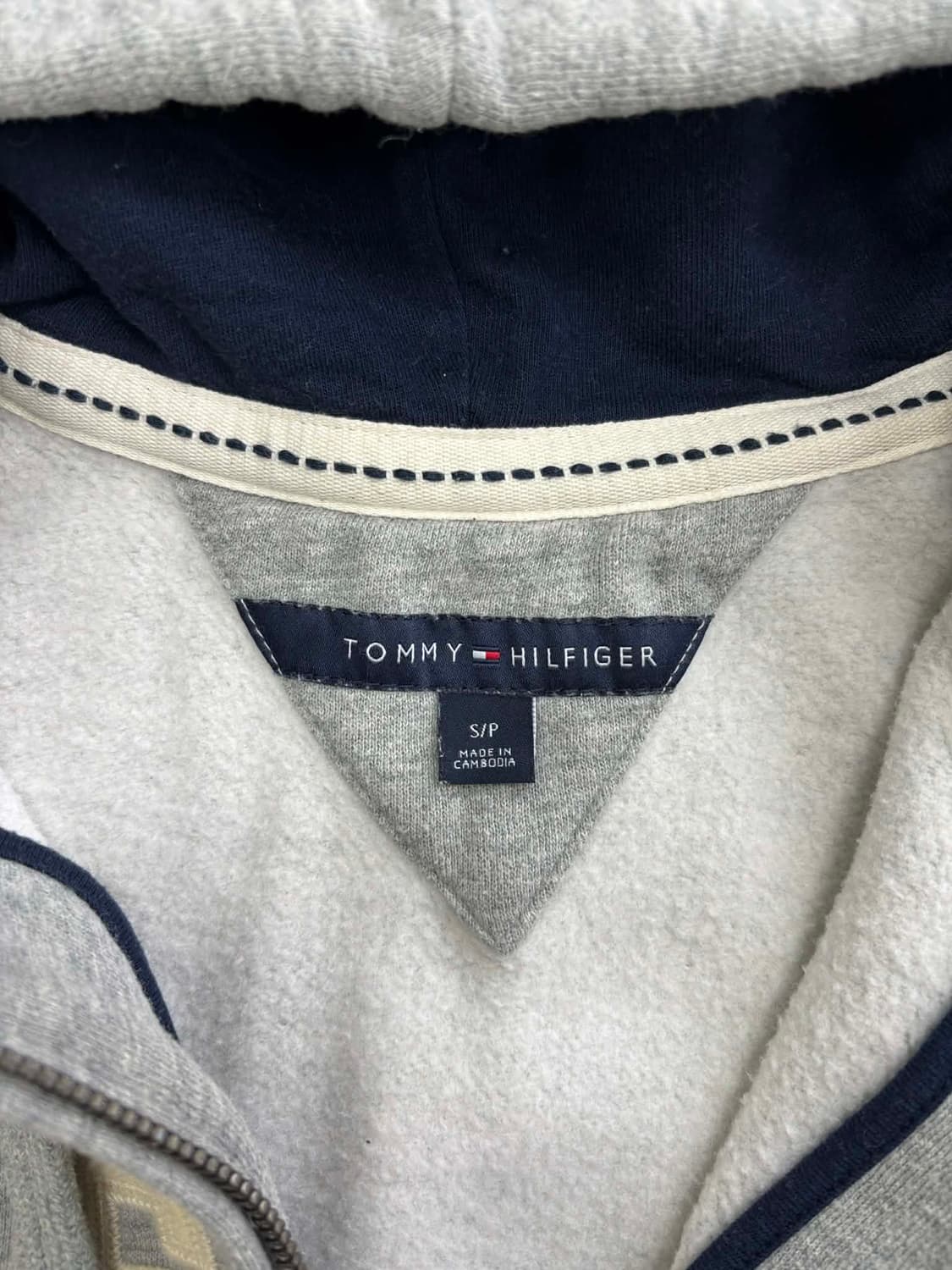 타미힐피거 아치로고 그레이 스웻 후드집업 희귀져지(S) 상품이미지4