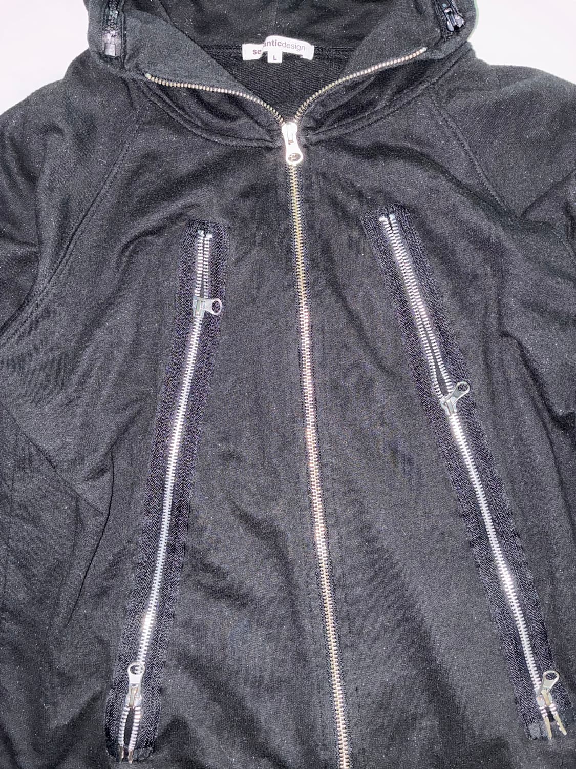 Semantic design two way zip hoodie 상품이미지4