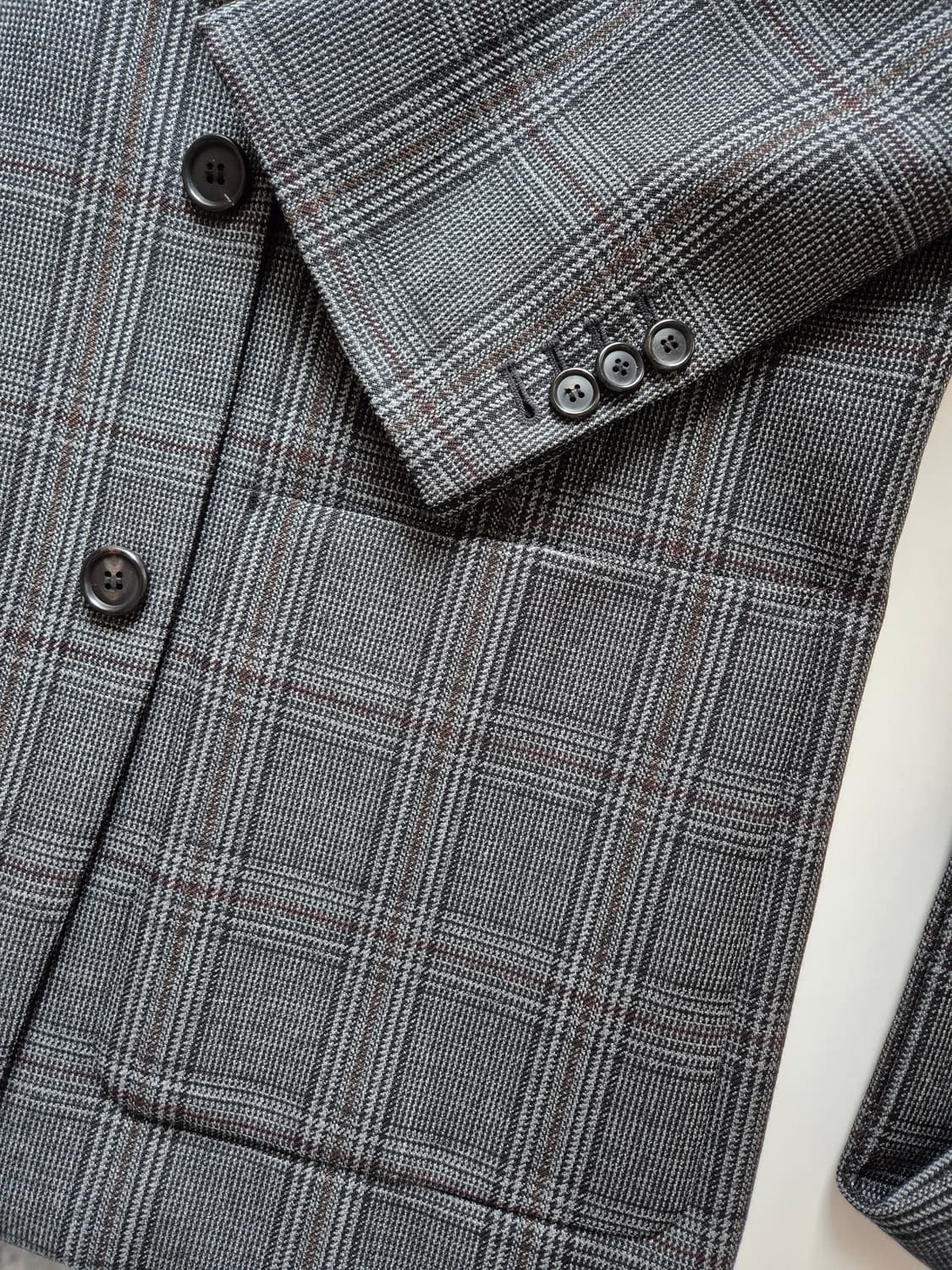 솔리드옴므 체크 블레이저 48(100) 상품이미지8