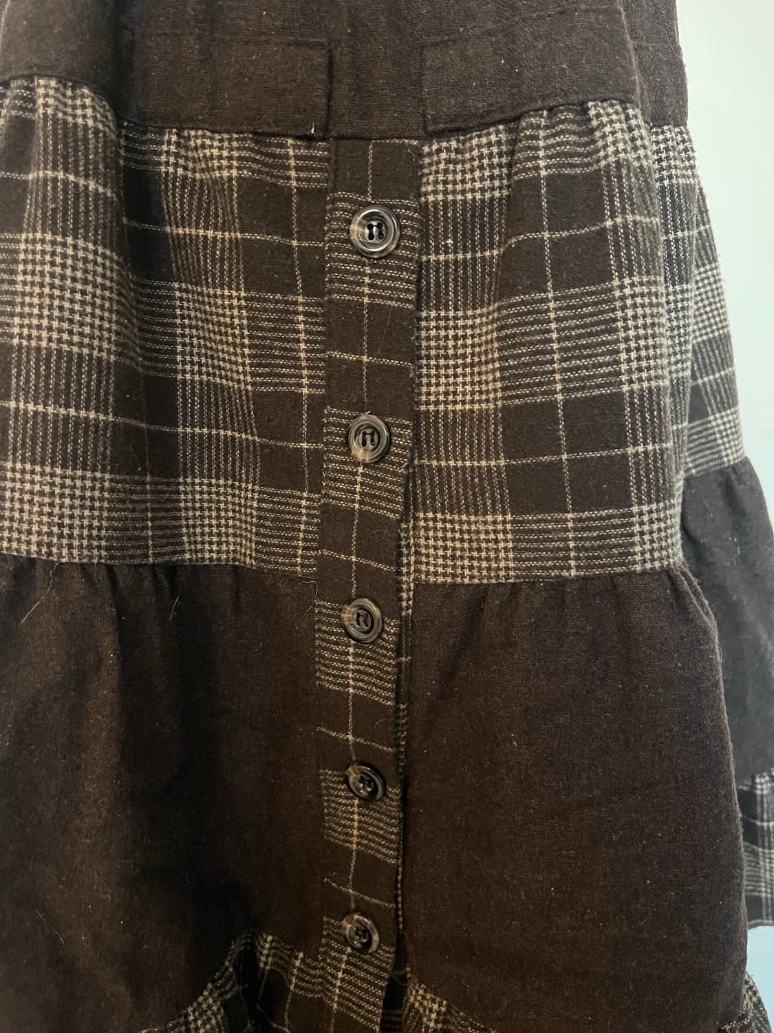 모리걸 체크 패턴 티어드 스커트 상품이미지2