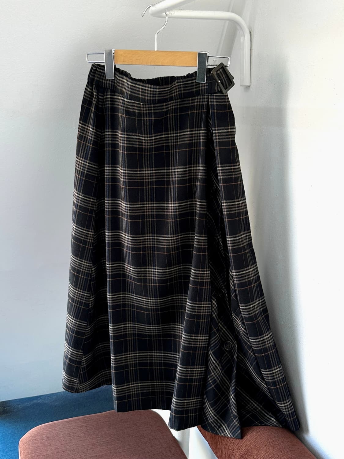 Felted fabric fake panel loose skirt 상품이미지2