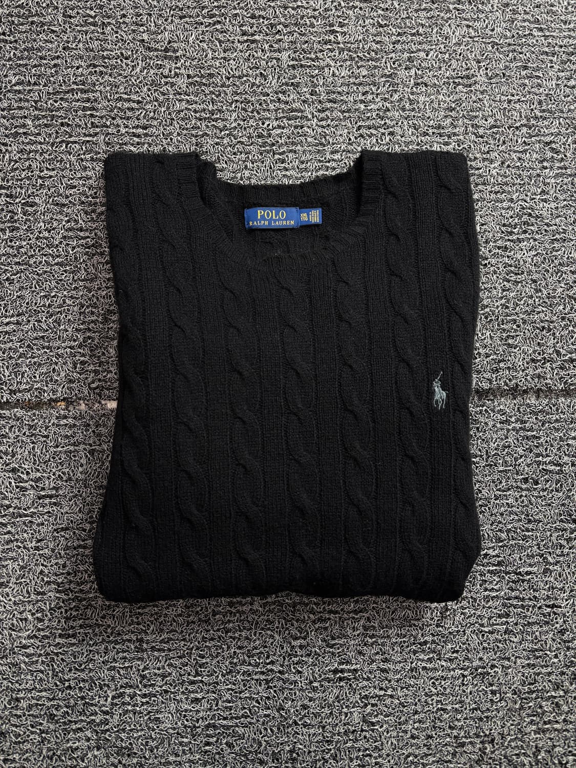 폴로 랄프로렌 신형 포니 로고 케이블 스웨터 블랙 2182 상품이미지1