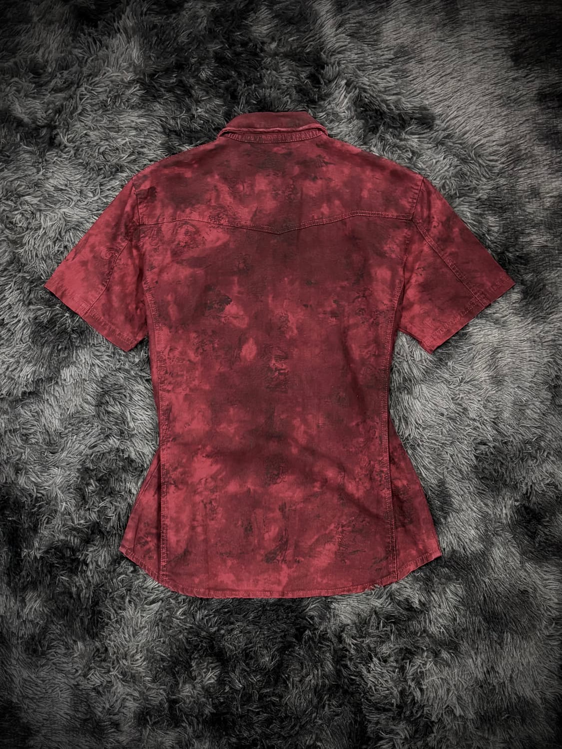 In The Attic 레드 나염 반팔 셔츠 상품이미지2