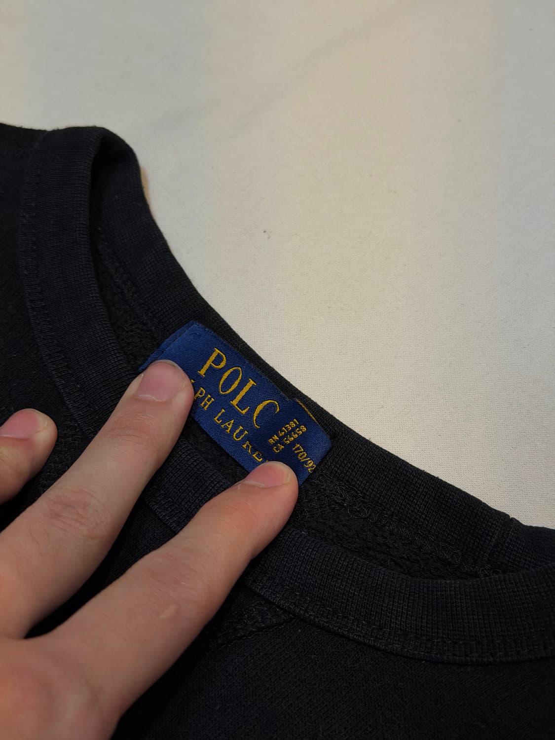 코르티스 주훈) 폴로 랄프로렌 맨투맨 스웻 블랙 상품이미지4