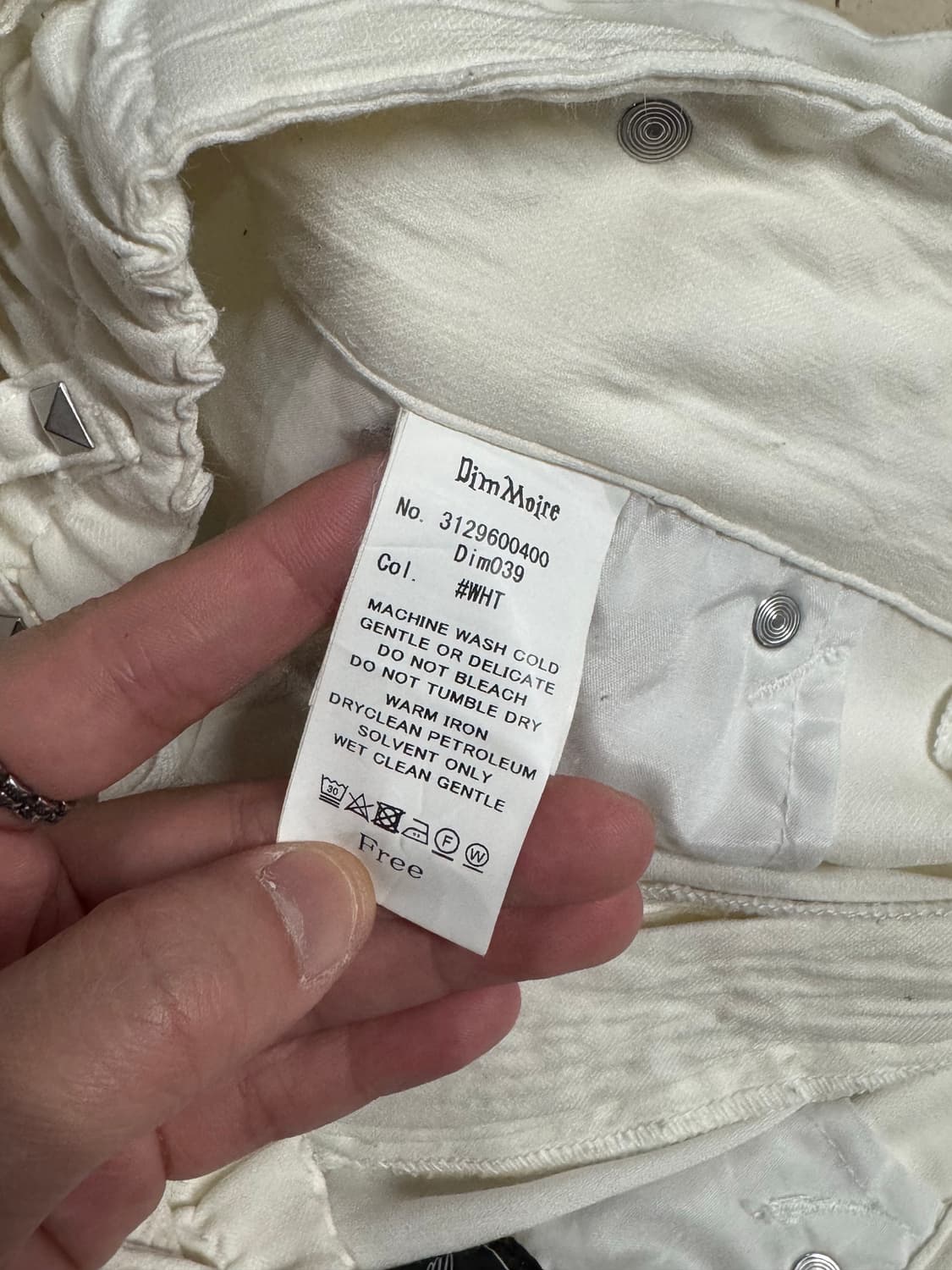 Dim Morie 버클 벨트 화이트 팬츠  상품이미지8