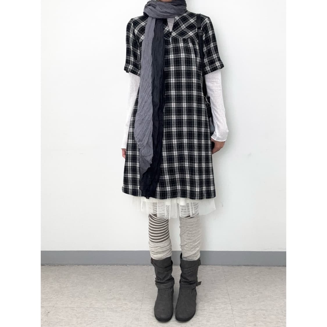 빈티지 롱슬리브 원피스 코디 세트 상품이미지2