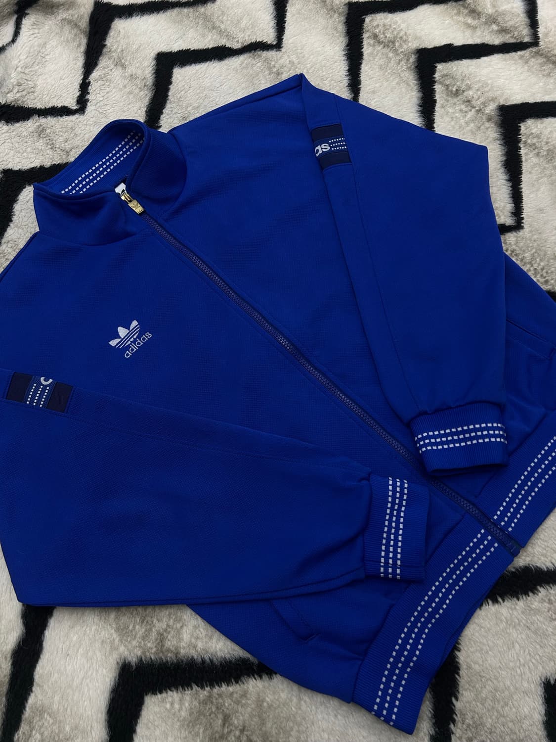 [L]90s 아디다스 데상트 올드스쿨 트랙탑 져지/블루 상품이미지1