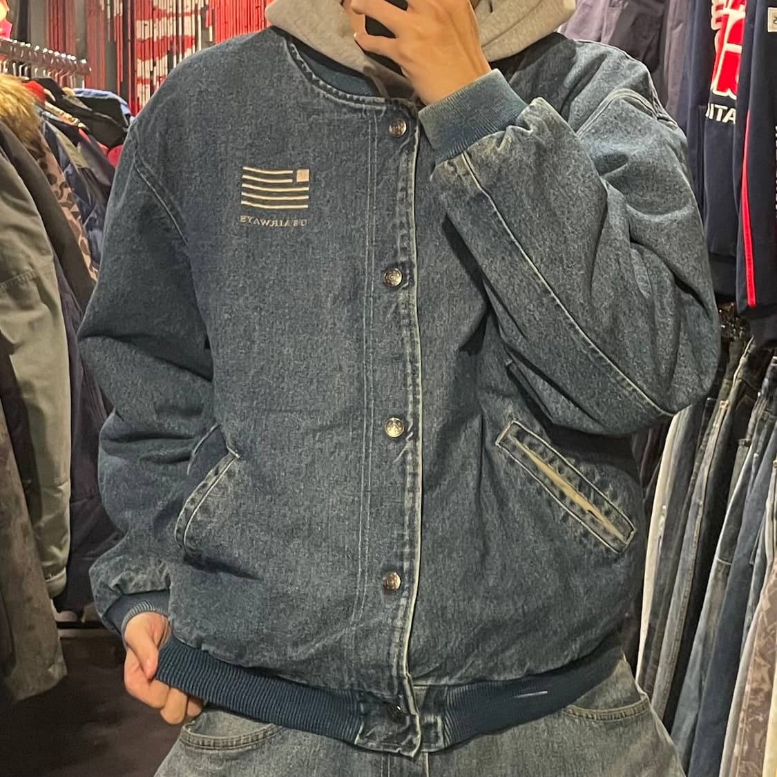 [IM] VTG 데님 바시티 자켓 상품이미지3