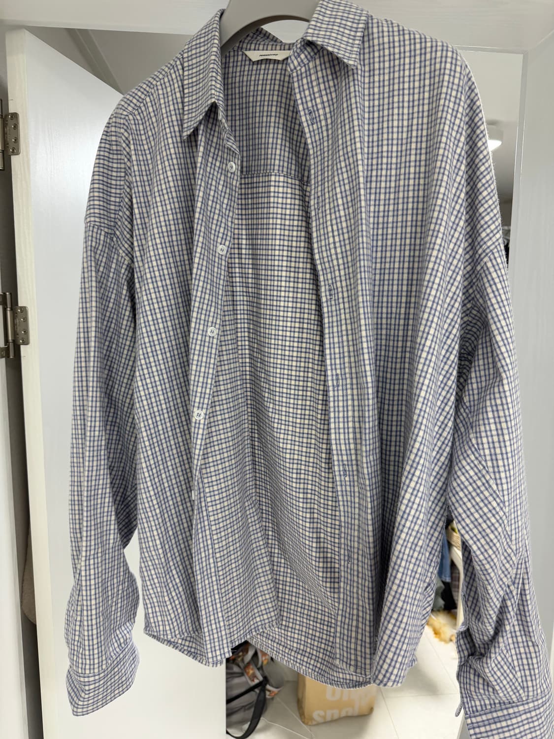 논노드 스트링체크셔츠 2사이즈 상품이미지1