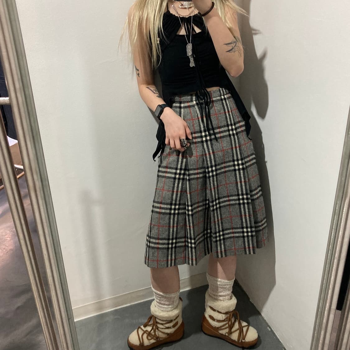 버버리 노바체크 패턴 스커트 상품이미지1