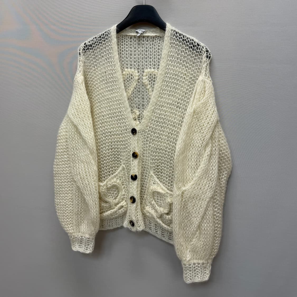 로에베 아나그램 로고 모헤어 블랜드 가디건 ( 여성 오버핏 ) 상품이미지3