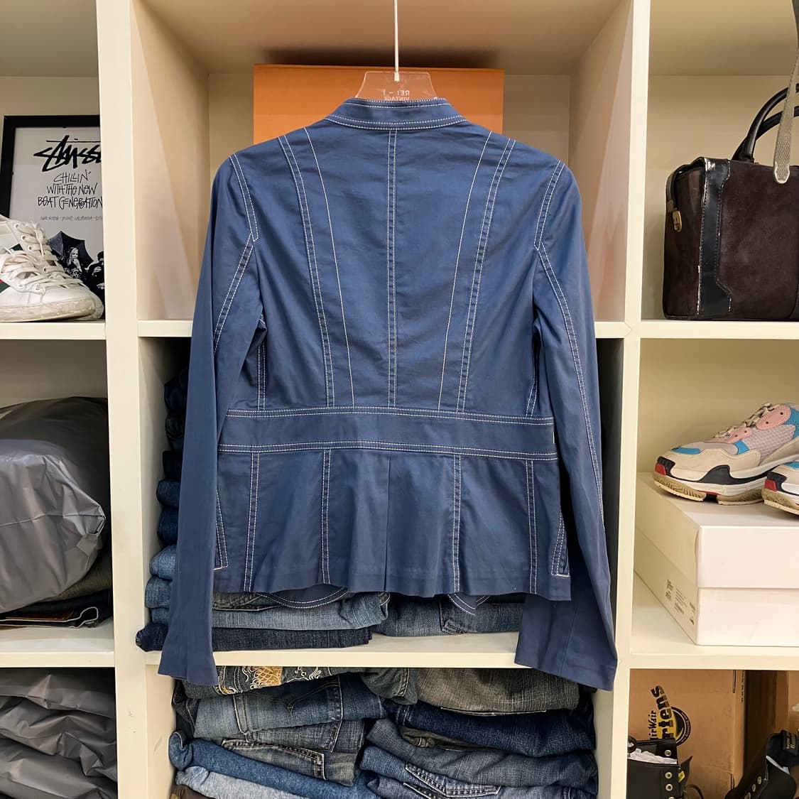 DKNY 블루 스티치 자켓 M 상품이미지3