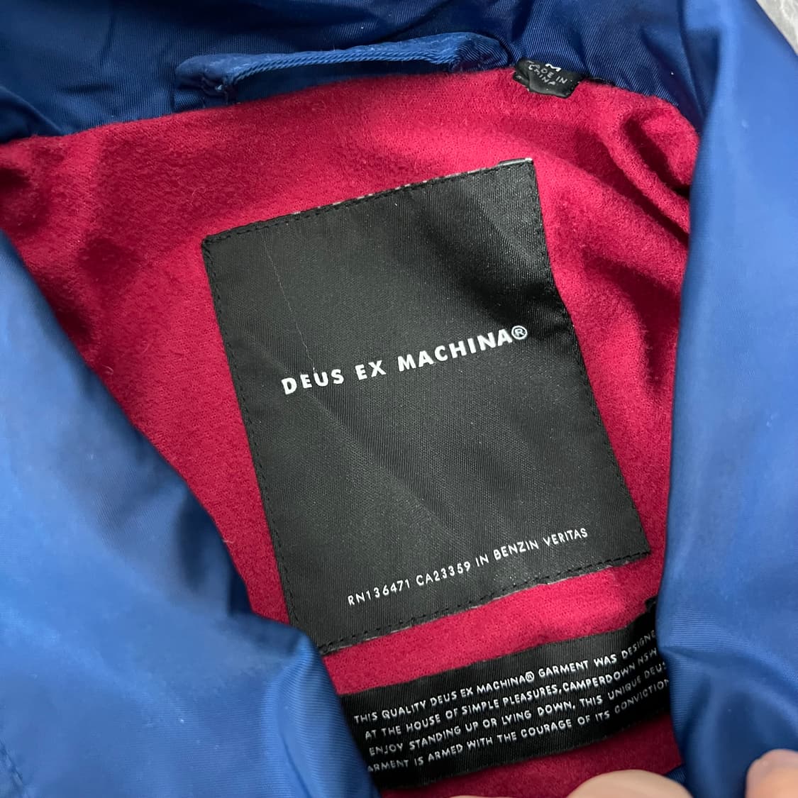 데우스 엑스 마키나 로고 코치 자켓 블루 베니스 상품이미지5