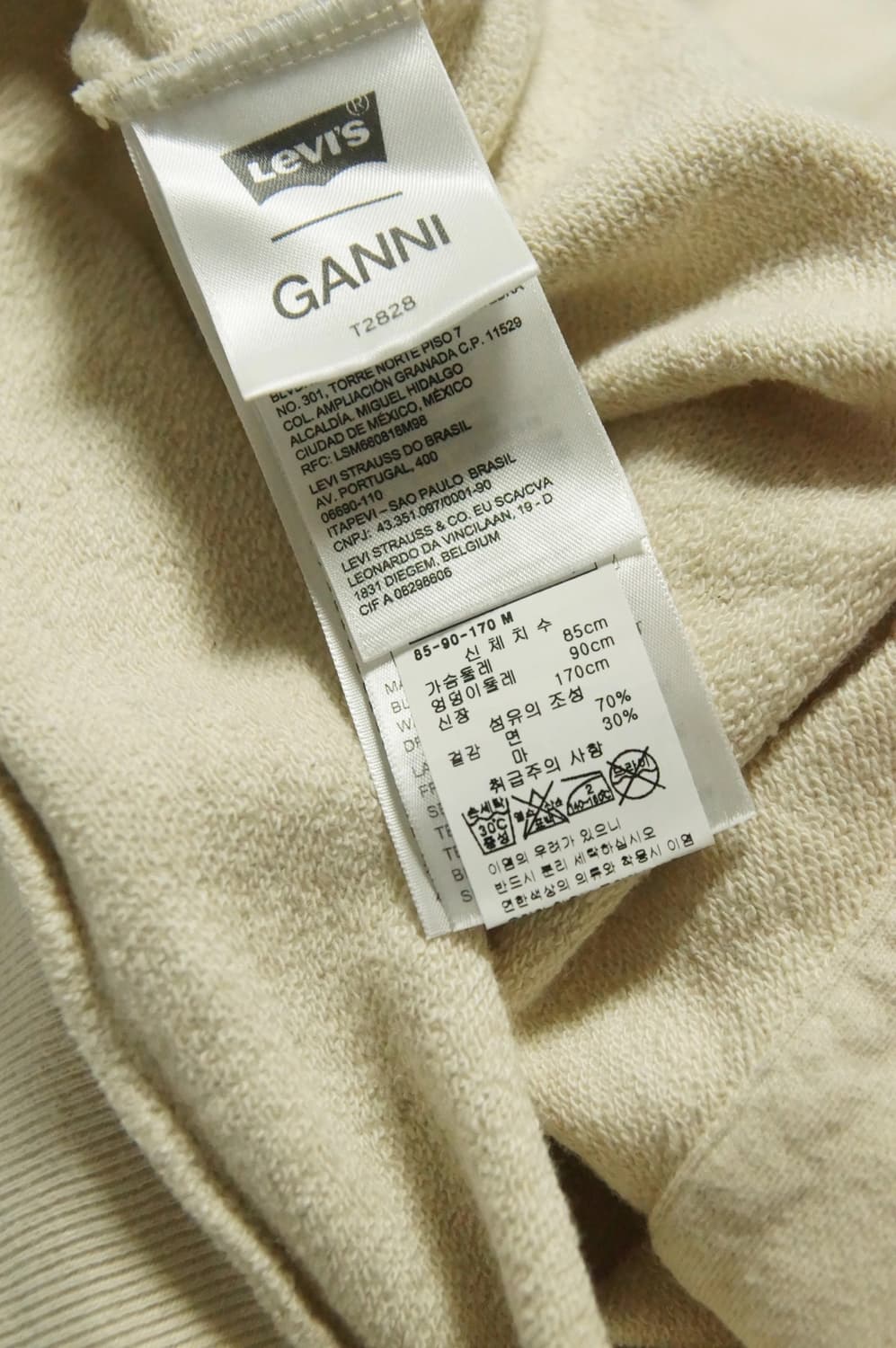 가니 × 리바이스 로고 스냅 스웨트셔츠 상품이미지4