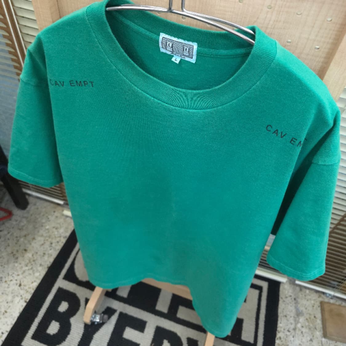 [CAVEMPT] Overdye Outline T-Shirt Green 상품이미지6