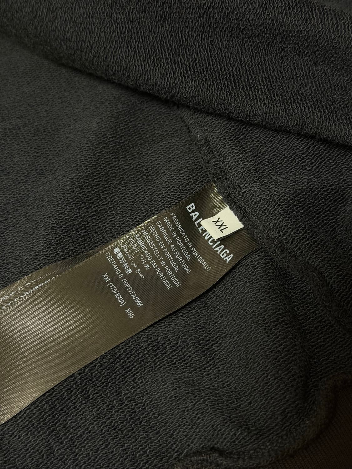 발렌시아가 샘플 스티커 후드 집업 블랙 XXL 상품이미지4