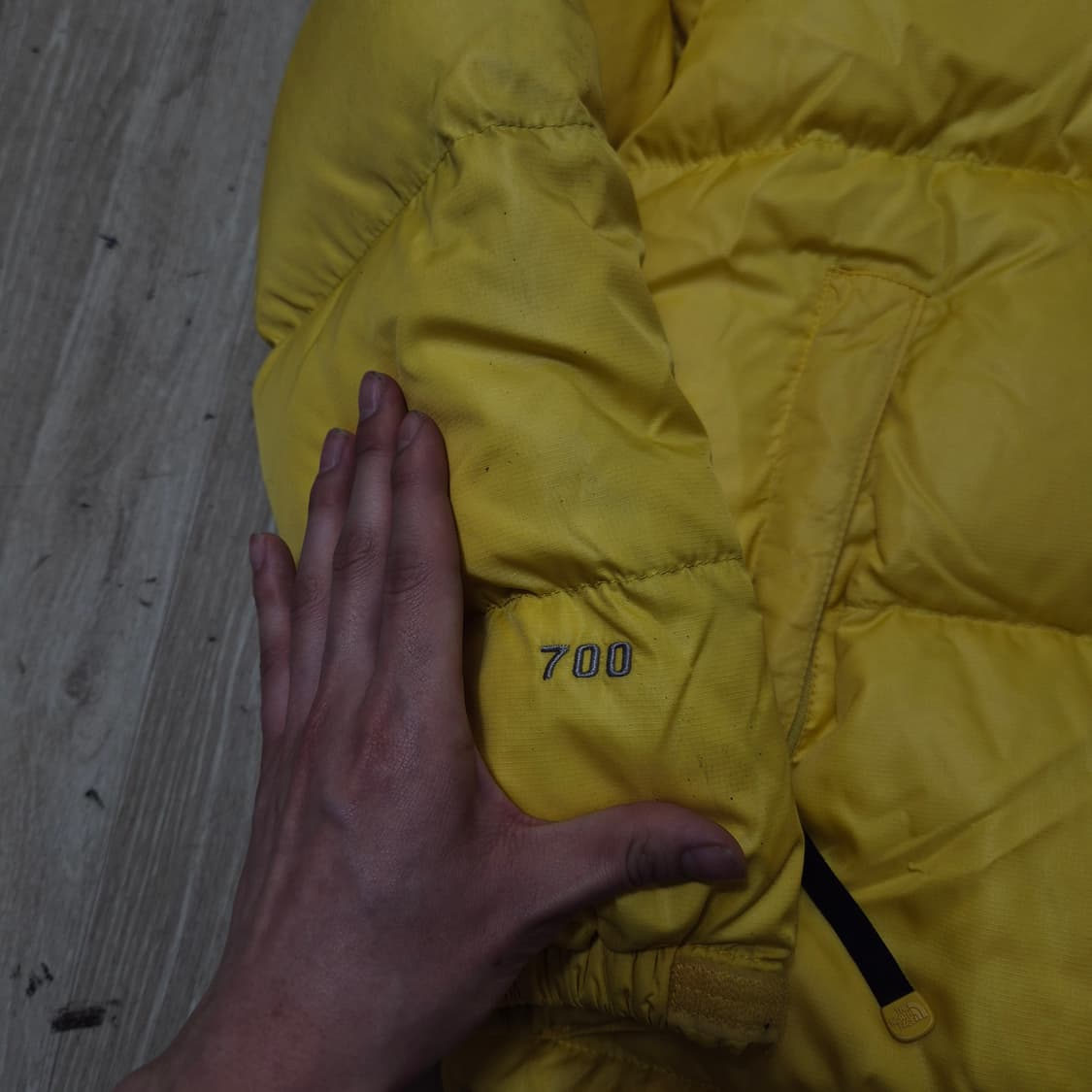 노스페이스 700 구형 눕시 옐로우 구스다운 패딩 점퍼 M(95) 상품이미지4