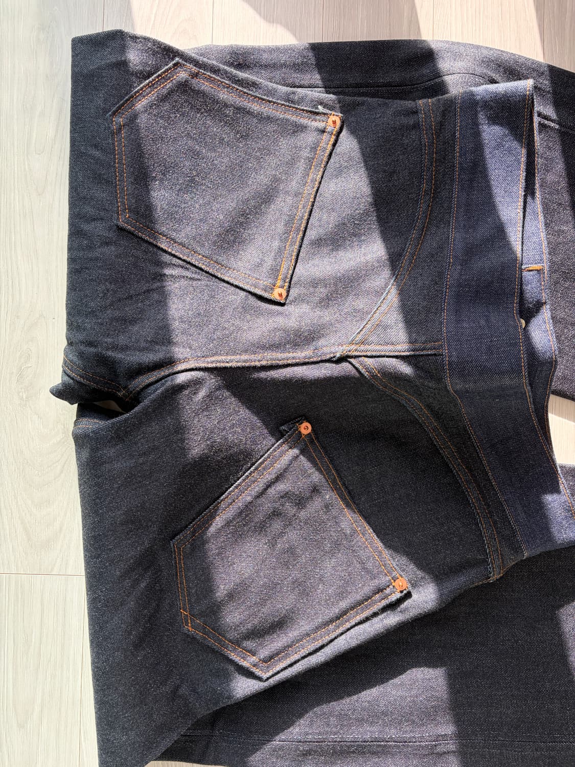 와이드레그 셀비지 데님 팬츠 상품이미지2