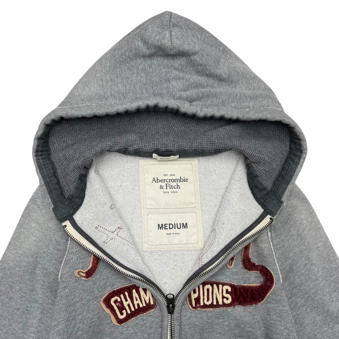 아베크롬비 빈티지 그레이 후드집업 M 상품이미지4