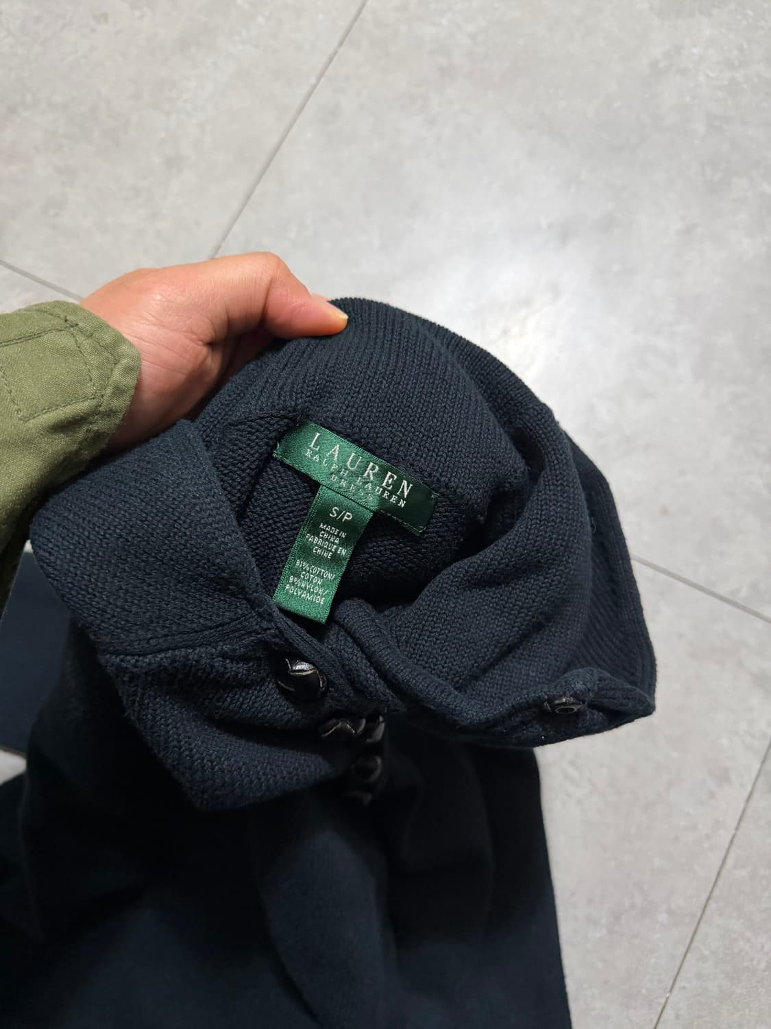 랄프로렌 폴로 숄카라 앨보레더패치 원피스 니트  44~55size 상품이미지3