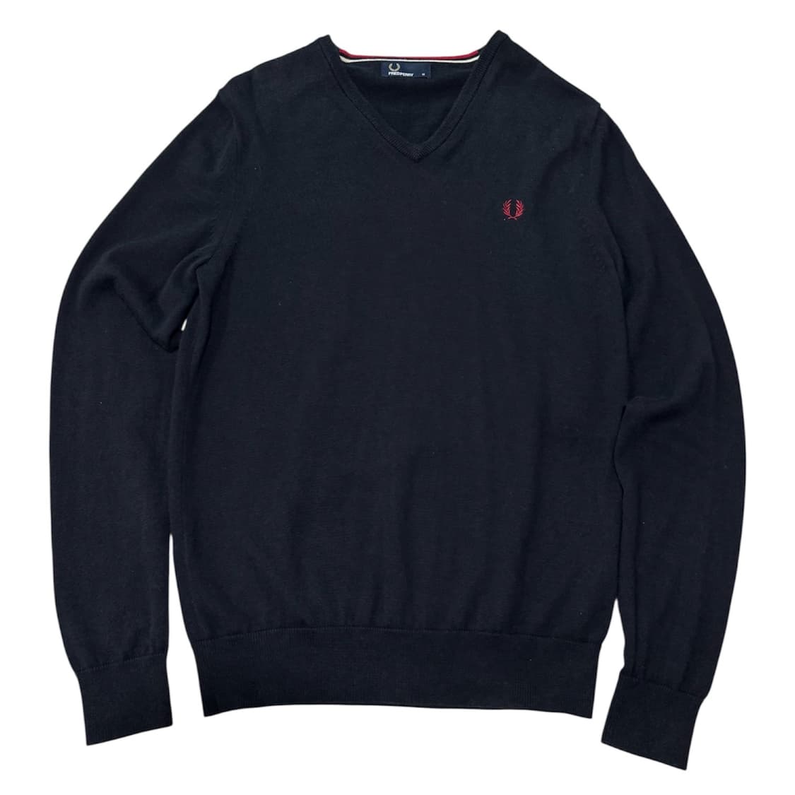 [M] 프레드페리 자수로고 브이넥 니트  상품이미지1