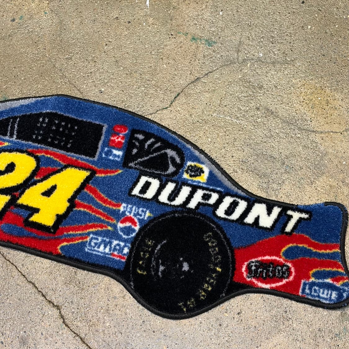 90s Made in USA 나스카 레이싱 카페트 러그 매트 카펫 상품이미지5