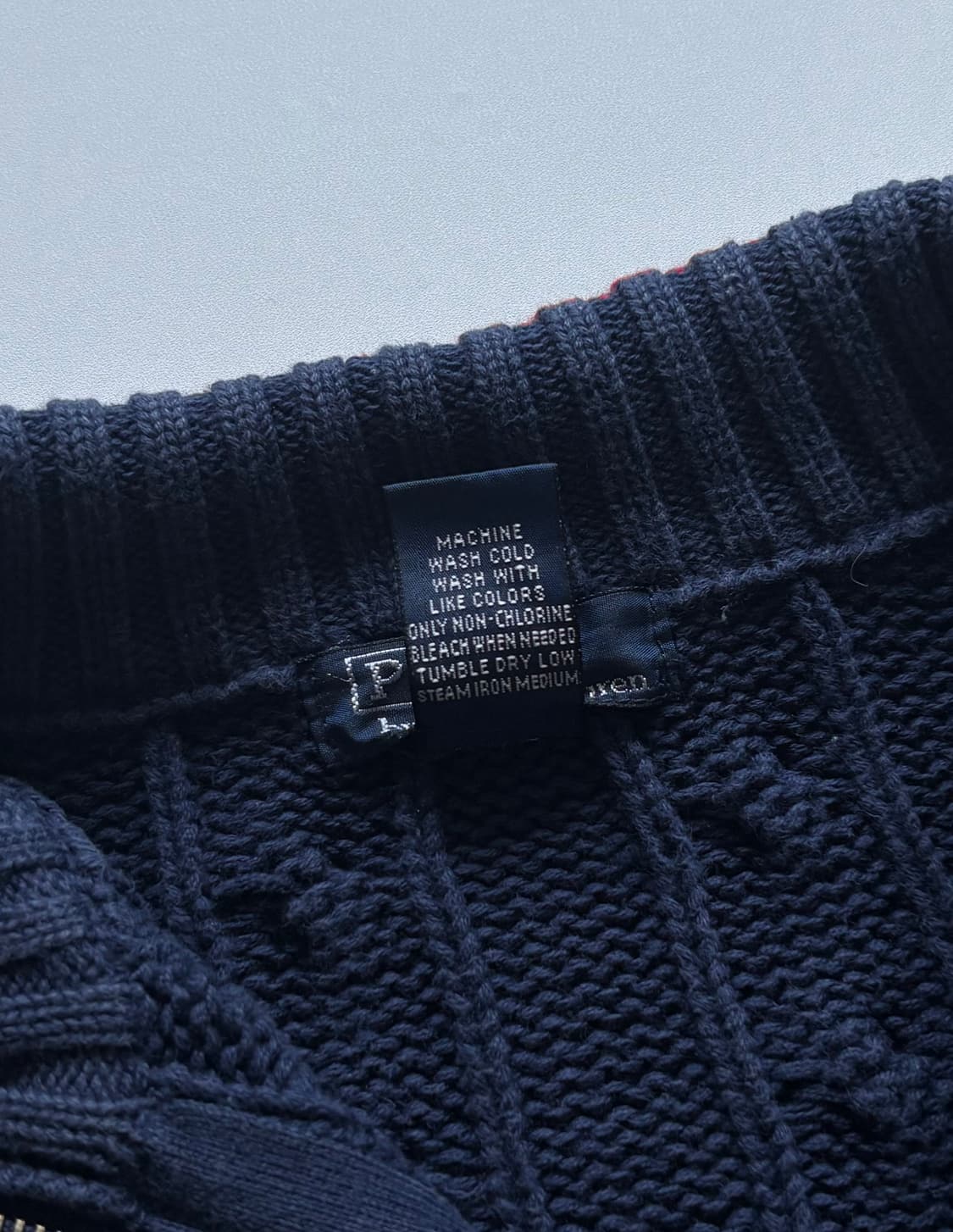 Polo 폴로랄프로렌 네이비 꽈배기 집업 상품이미지6