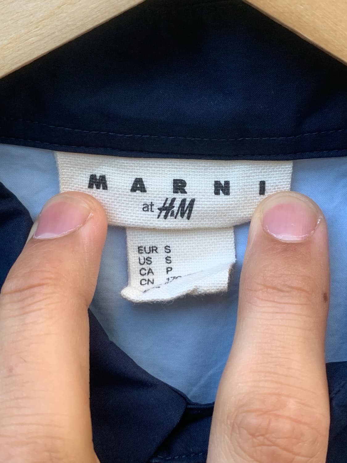 마르니 x H&M 투톤 칼라 셔츠 (blue) 상품이미지5