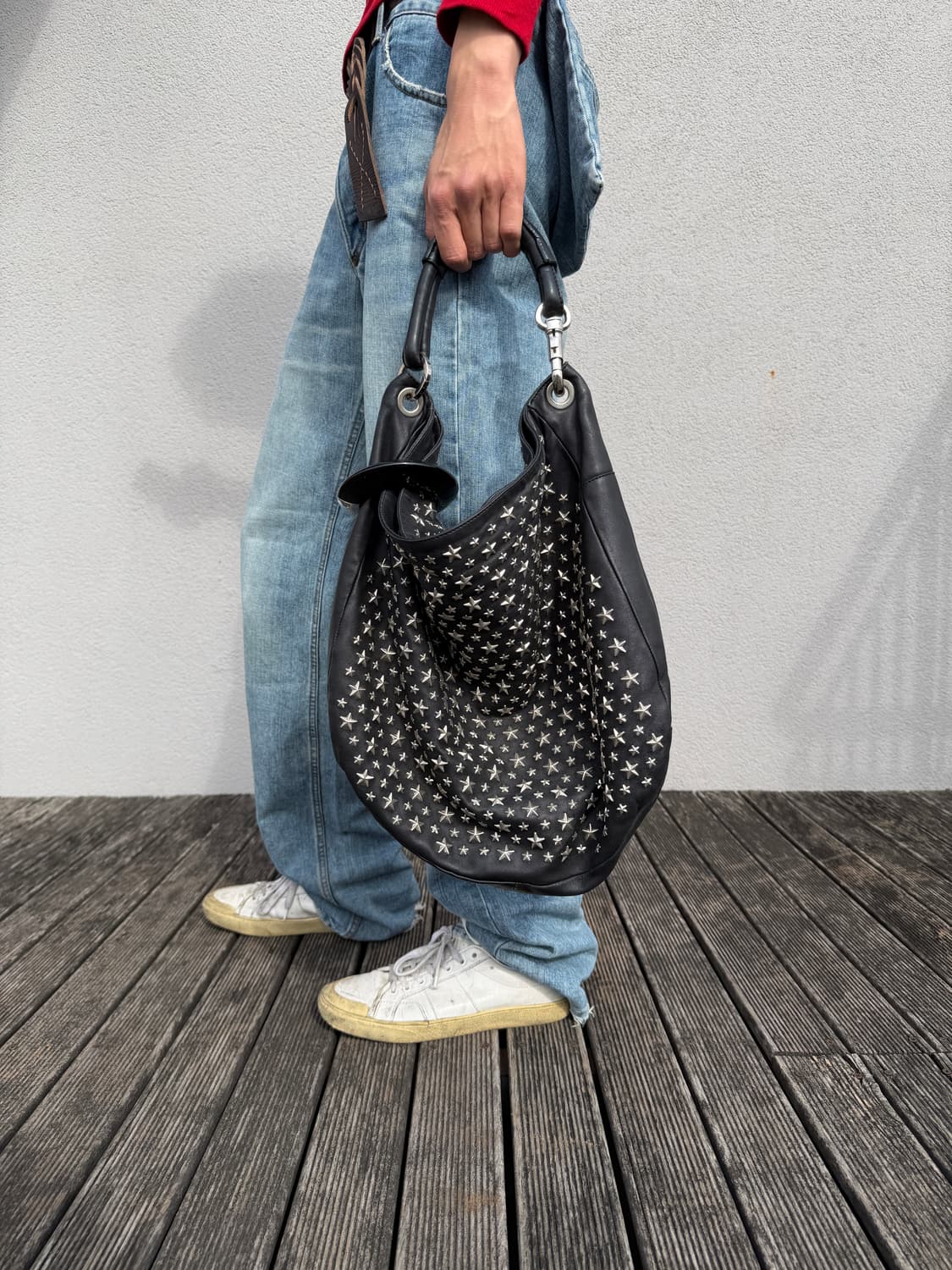 지미추 스타 스터드 레더 호보백 상품이미지2