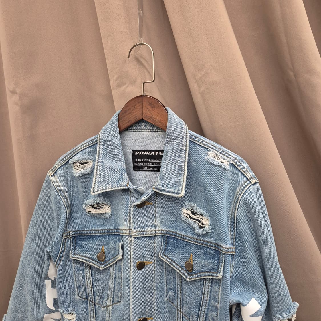 바이브레이트 오버핏 데님 자켓 상품이미지2