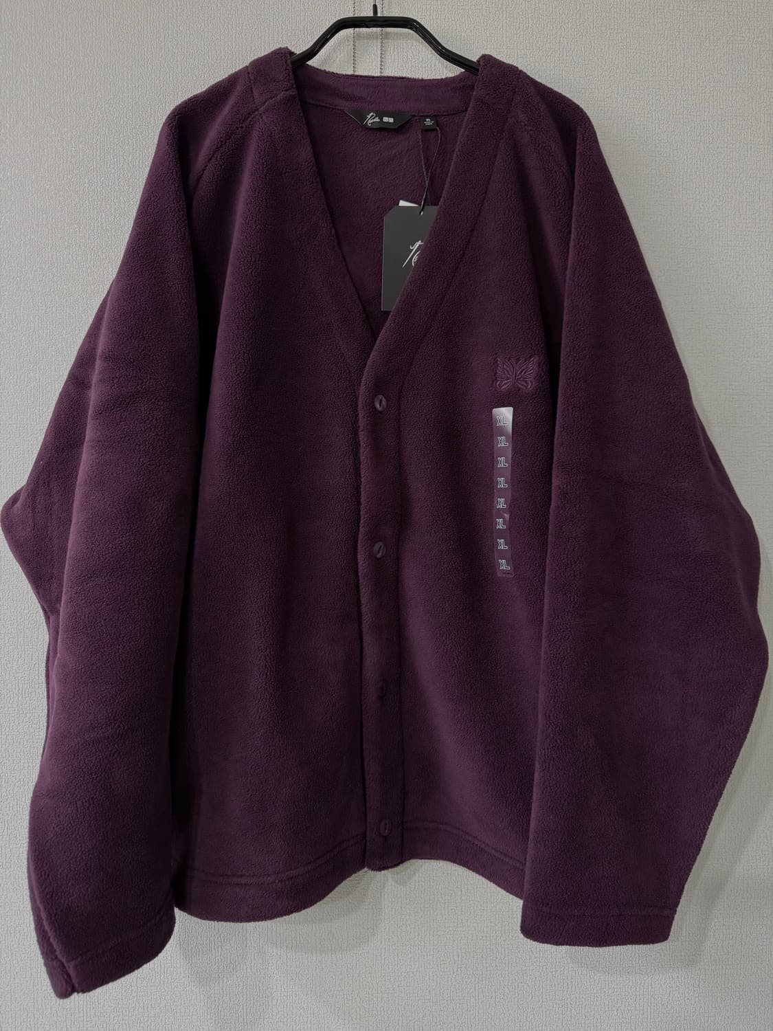 [XL] 유니클로x니들스 플리스 오버사이즈 가디건 퍼플 상품이미지2