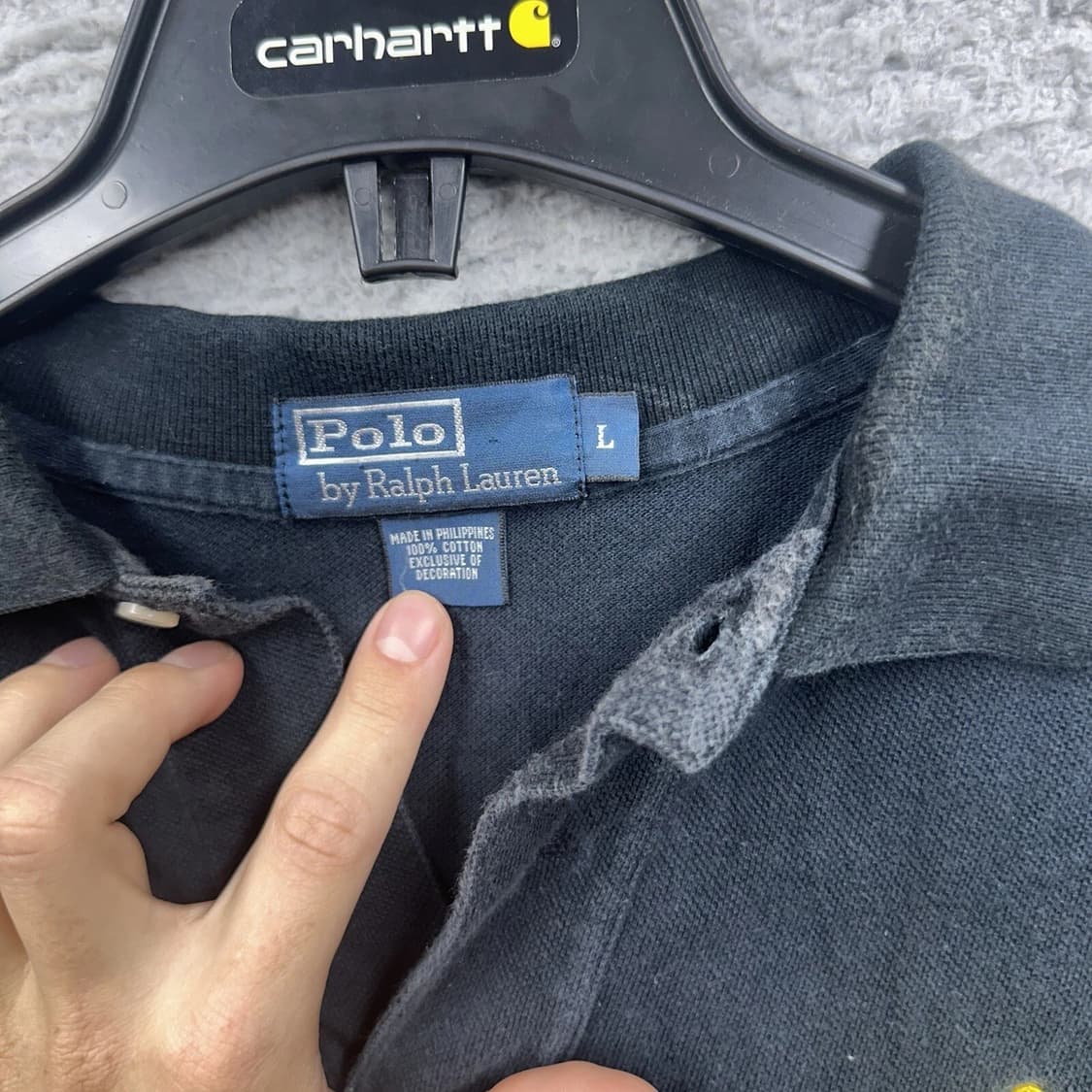 폴로 랄프로렌 빅포니 반팔 카라티 블랙 옐로우 상품이미지2