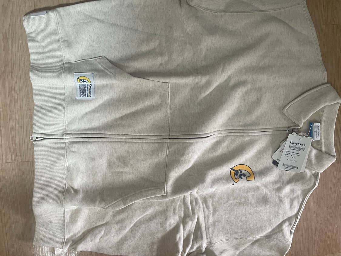 [새상품] 커버낫 아이보리 하프집업 XL사이즈 상품이미지1