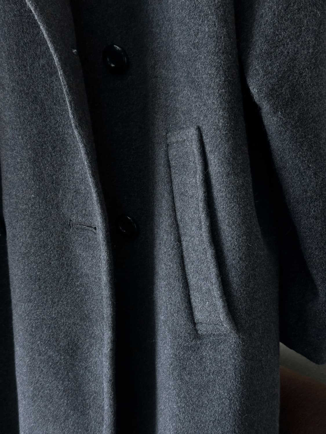 Angora blend brushed fabric mid coat 상품이미지8