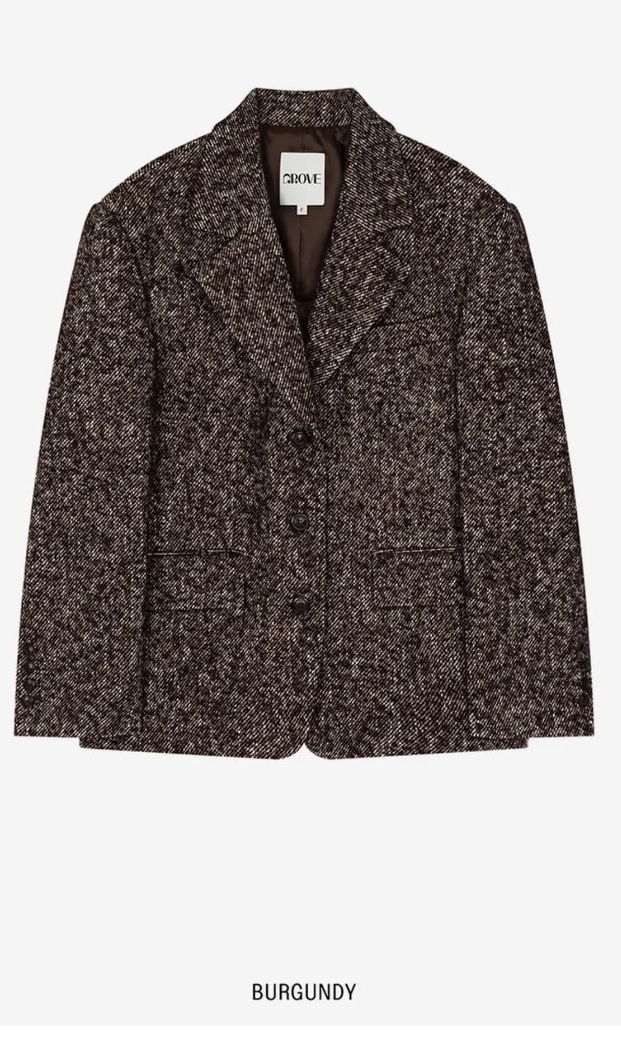 그로브 KIDO HERRINGBONE JACKET (BURGUNDY) 상품이미지4