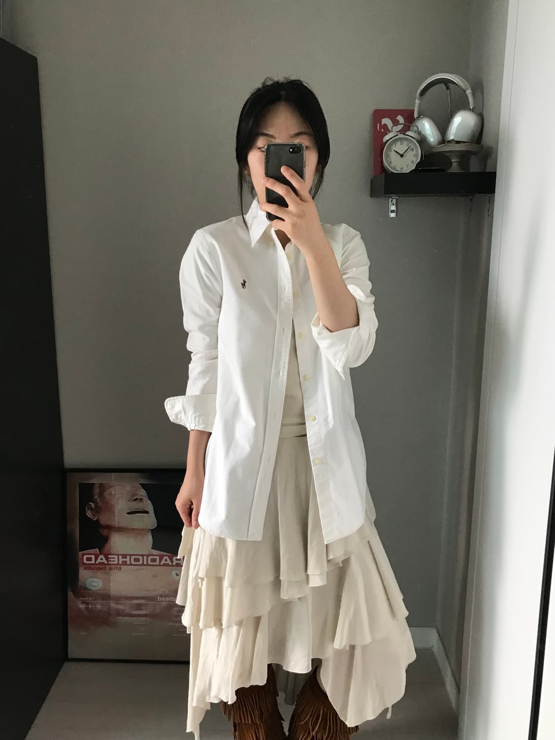 폴로 랄프로렌 포니 로고 화이트 셔츠 상품이미지2