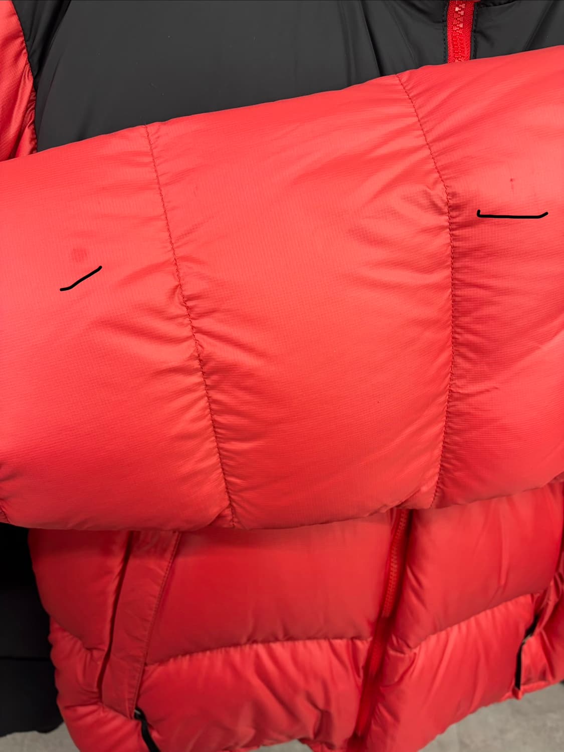 [XL]노스페이스 700 눕시 패딩 레드/블랙 상품이미지9