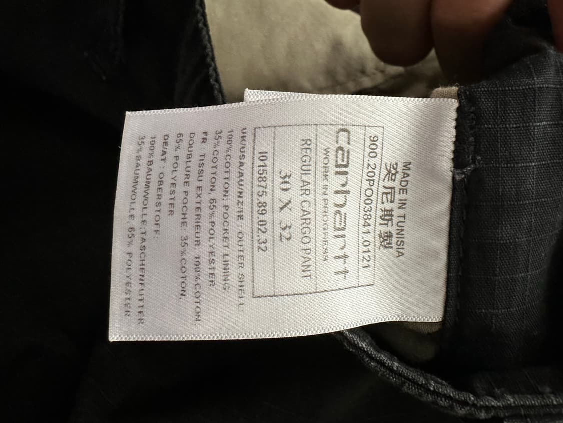 칼하트 wip 레귤러 카고 팬츠 30x32 상품이미지5